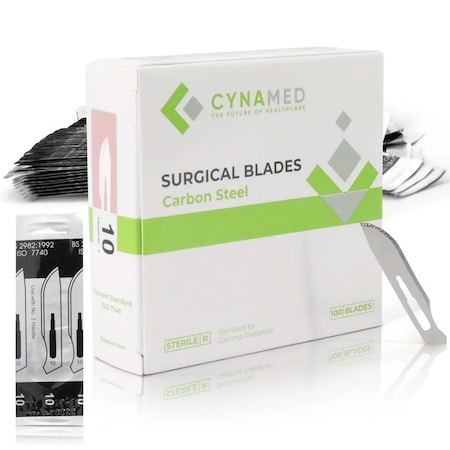 Cynamed Lab Scalpel Blades, Size 10, Box of 100 CYZR-0001