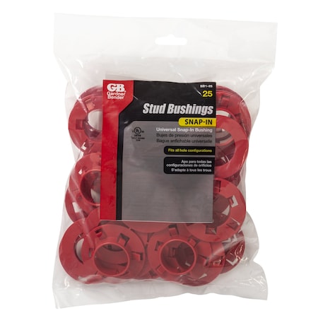 Gardner Bender Universal Snap-In Metal Stud Bushi, PK 25 SB1-25
