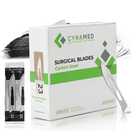 Cynamed Lab Scalpel Blades, Size 23, Box of 100 CYZR-0013