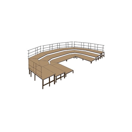 National Public Seating Seated Band Configuration Package, 3 Level, Hardboard Floor SBRC48HB