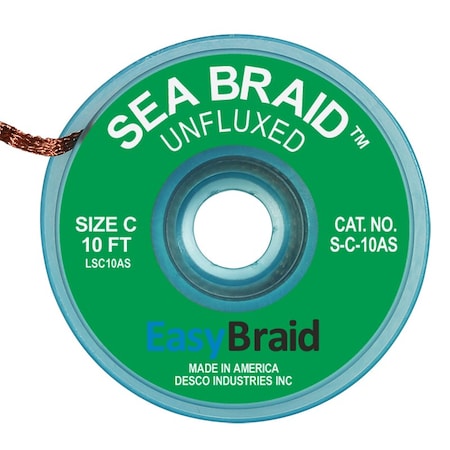 Easybraid DESOLDERING BRAID, SEA BRAID, .075, PK25 S-C-10AS
