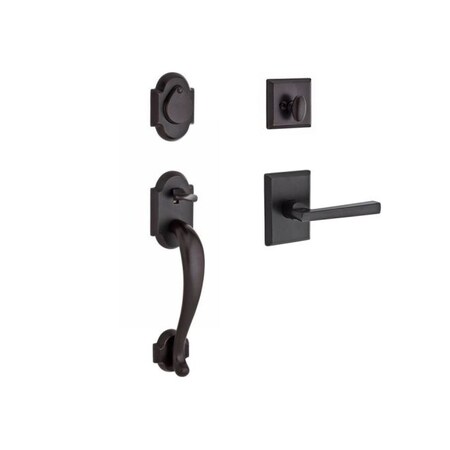 Baldwin Single Cylinder Adirondack Handleset, RH Taper Lever, Dark Bronze SCADIXTAPRSR481