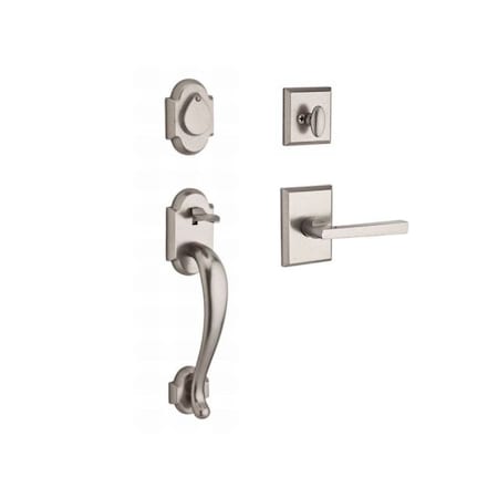 Baldwin Single Cylinder Adirondack Handleset, RH Taper Lever, White Bronze SCADIXTAPRSR492