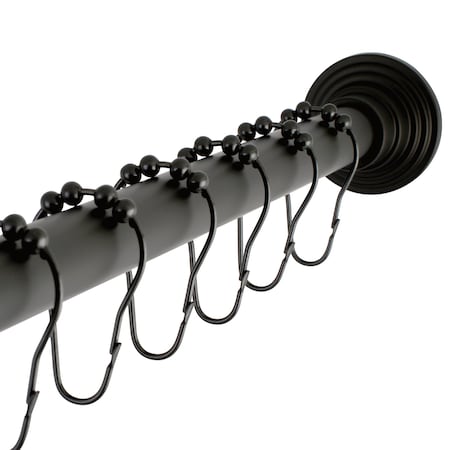 Kingston Brass SCC2715 Adjustable Shower Curtain Rod with Ring Combo SCC2715