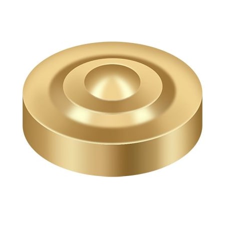 Deltana Button Spoke Screw Cap, 1 in Dia, Solid Brass SCD100CR003