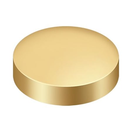 Deltana Button Spoke Screw Cap, 1 in Dia, Solid Brass SCF100CR003