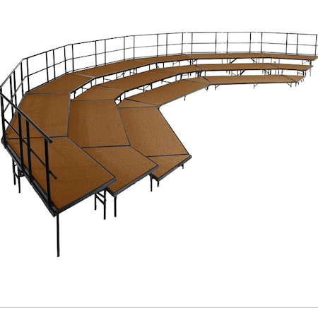 National Public Seating Seated Choral Riser Configuration, 3 Level, Hardboard Flooor SCRC36HB
