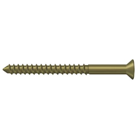 Deltana #10, Wood Screw, Plain Brass SCWB1025U5