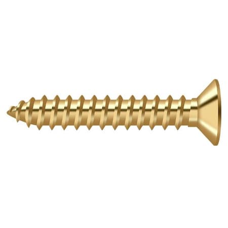 Deltana #12, Wood Screw, Plain Brass SCWB12125CR003
