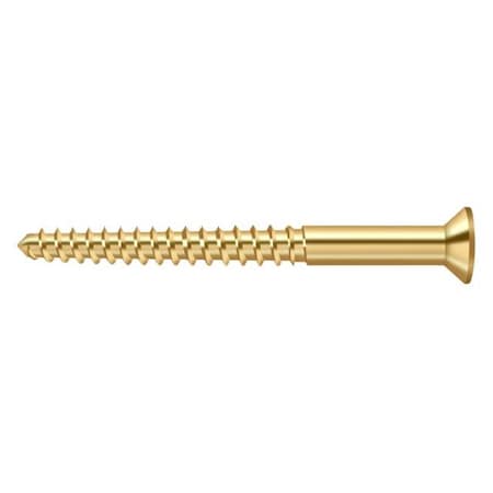 Deltana 2-1/2 in, Wood Screw, Plain Brass SCWB1225CR003