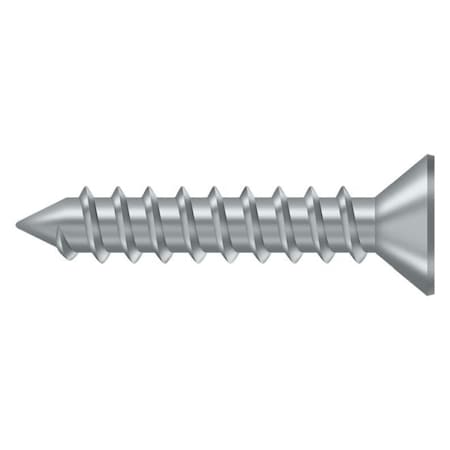 Deltana 1-1/4 in, Wood Screw, Chrome Steel SCWS12125U26D