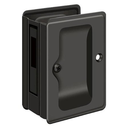Deltana Heavy Duty Pocket Lock, Adj, 3-1/4" X 2 1/4" Sliding Door Receiver Orb SDAR325U10B