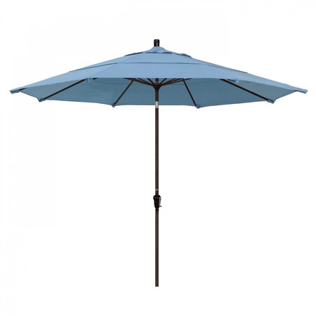 California Umbrella Patio Umbrella, Octagon, 110.5" H, Sunbrella Fabric, Air Blue 194061037539