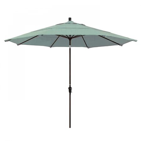 California Umbrella Patio Umbrella, Octagon, 110.5" H, Sunbrella Fabric, Spa 194061037546