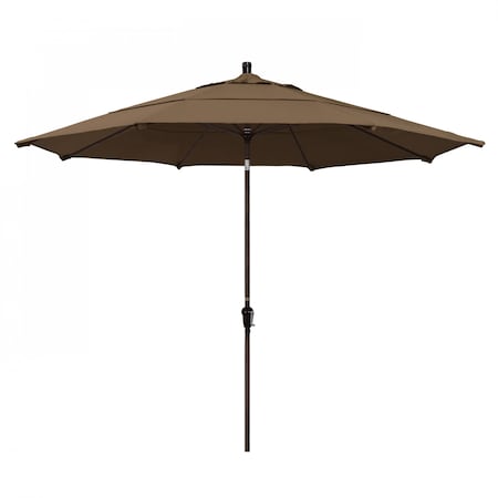 California Umbrella Patio Umbrella, Octagon, 110.5" H, Sunbrella Fabric, Cocoa 194061037607