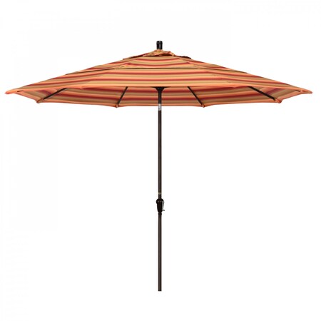 California Umbrella Patio Umbrella, Octagon, 110.5" H, Sunbrella Fabric, Astoria Sunset 194061037768