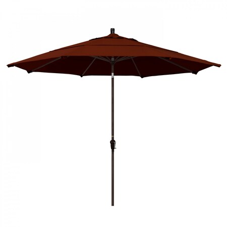 California Umbrella Patio Umbrella, Octagon, 110.5" H, Pacifica Fabric, Brick 194061038147
