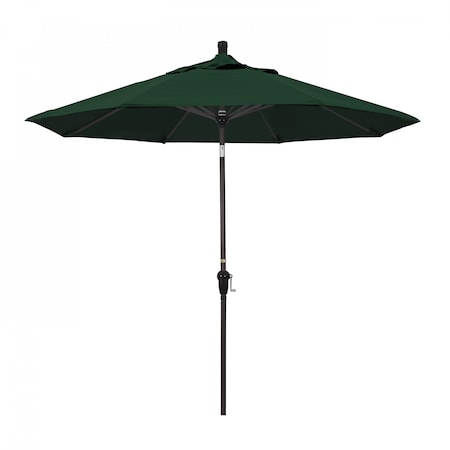 California Umbrella Patio Umbrella, Octagon, 102.38" H, Sunbrella Fabric, Forest Green 194061039205