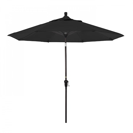 California Umbrella Patio Umbrella, Octagon, 102.38" H, Pacifica Fabric, Black 194061039663