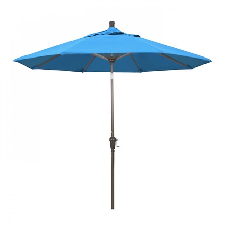 March Patio Umbrella, Octagon, 102.38" H, Sunbrella Fabric, Canvas Cyan 194061040249