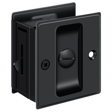 Deltana Pocket Lock, 2-1/2" X 2-3/4" Privacy Black SDL25U19