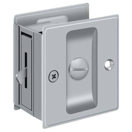 Deltana Pocket Lock, 2-1/2" X 2-3/4" Privacy Satin Chrome SDL25U26D