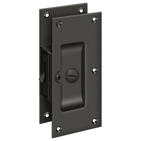 Deltana Decorative Pocket Lock 6", Privacy Oil Rubbed Bronze SDL60U10B