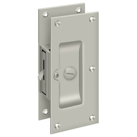 Deltana Decorative Pocket Lock 6", Privacy Satin Nickel SDL60U15