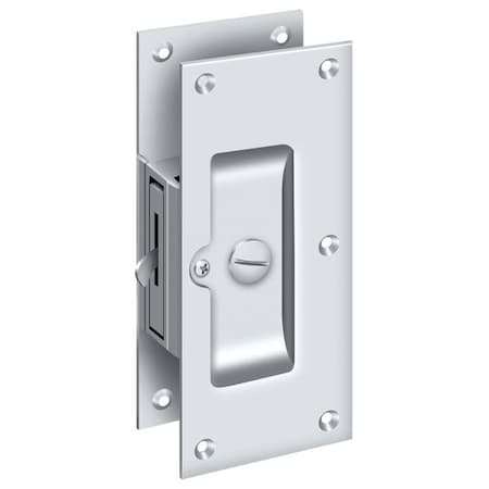 Deltana Decorative Pocket Lock 6", Privacy Bright Chrome SDL60U26