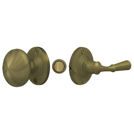 Deltana Storm Door Latch, Round, Tubular Lock Antique Brass SDL980U5