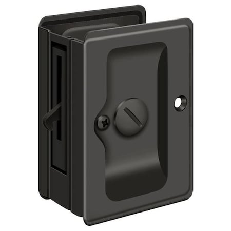 DELTANA Heavy Duty Pocket Lock, Adjustable, 3-1/4" X 2 1/4" Privacy Orb SDLA325U10B