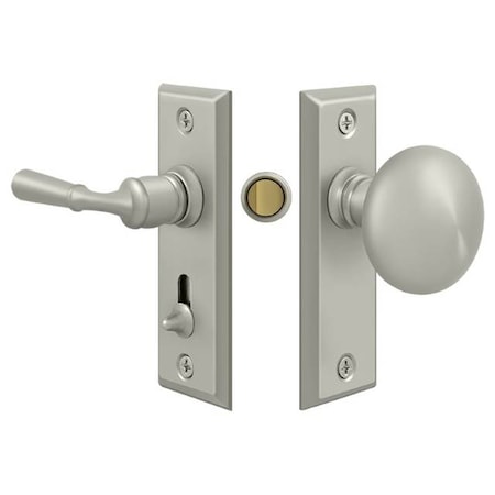 DELTANA Storm Door Latch, Rectangular, Tubular Lock Satin Nickel SDLS480U15