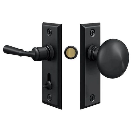 Deltana Storm Door Latch, Rectangular, Tubular Lock Black SDLS480U19
