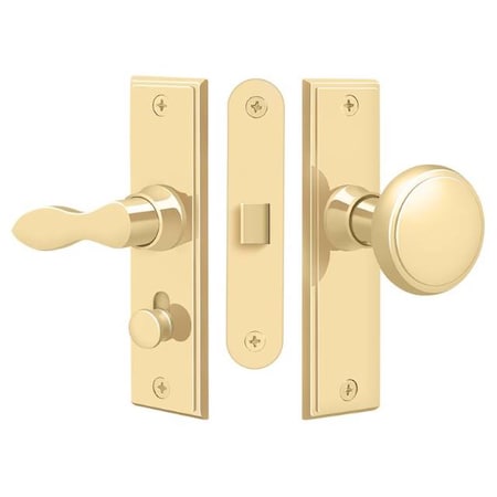 Deltana Storm Door Latch, Square, Mortise Lock Lifetime Brass SDML334CR003