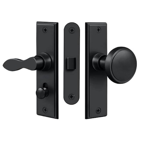 Deltana Storm Door Latch, Square, Mortise Lock Black SDML334U19