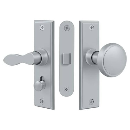 Deltana Storm Door Latch, Square, Mortise Lock Satin Chrome SDML334U26D