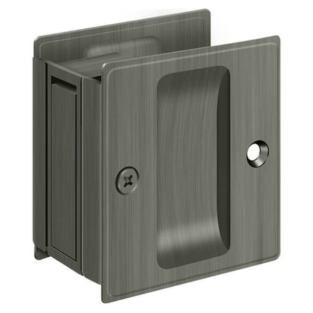 Deltana Pocket Lock, 2-1/2" X 2-3/4" Passage Antique Nickel SDP25U15A