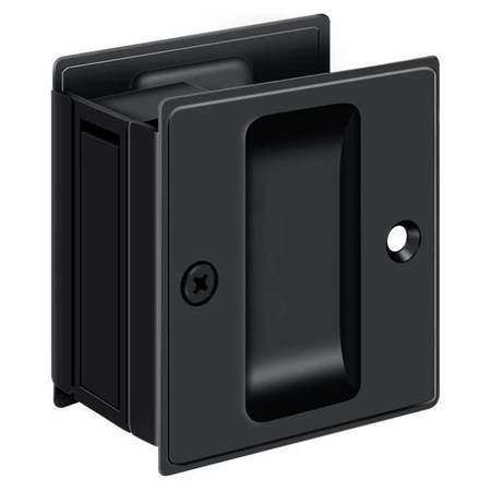 DELTANA Pocket Lock, 2-1/2" X 2-3/4" Passage Black SDP25U19