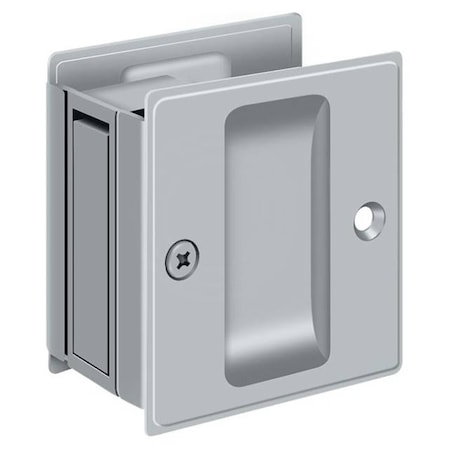 Deltana Pocket Lock, 2-1/2" X 2-3/4" Passage Satin Chrome SDP25U26D