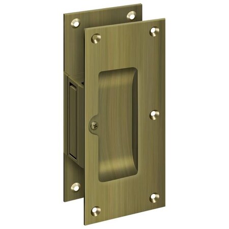 Deltana Decorative Pocket Lock 6", Passage Antique Brass SDP60U5