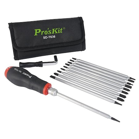 Proskit Torque Screwdriver Set 12 Pc SD-T636 | Zoro