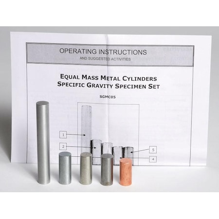 United Scientific Equal Mass Metal Cylinders, Set Of 5 SGMC05