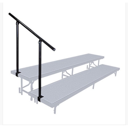 National Public Seating Side Guard Rails for 2-Level Risers SGR2L