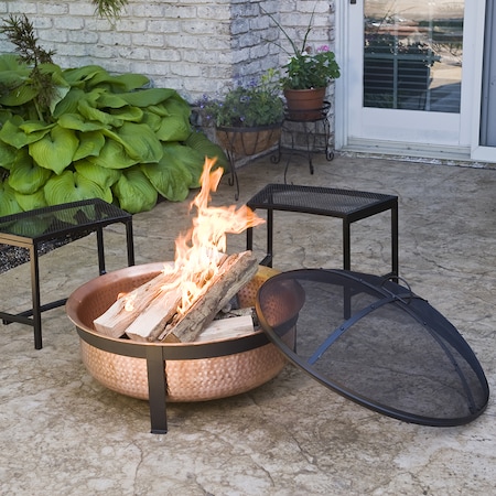 Cobraco Sh101 585 68 Hand Hammered Copper Fire Pit 30 Zoro Com