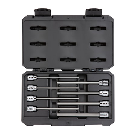 Tekton 3/8" Drive Long Hex Bit Socket Set, SAE, 8 pcs SHB91301