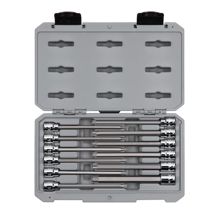 Tekton 3/8" Drive Long Torx Bit Socket Set, Torx(R), 12 pcs SHB91305
