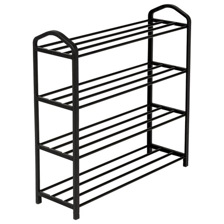 Honey-Can-Do Black Wire Shoe Rack, 4-Shelf SHO-08487
