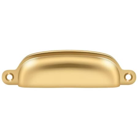 Deltana Exposed Shell Pull 4" Lifetime Brass SHP29CR003