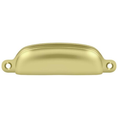 Deltana Exposed Shell Pull 4" Bright Brass SHP29U3