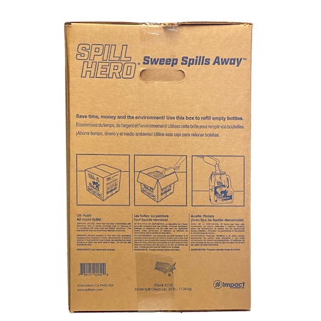 Xsorb Loose Sorbent, 14 gal Absorbed per Package, 25 lb Box, Inert Minerals, Not Scented, White XC25